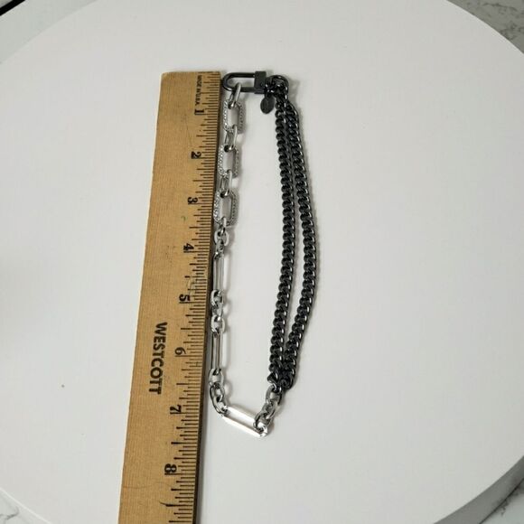 EXPRESS Mixed Metals Gunmetal & Rhinestone Necklace - Picture 8 of 8